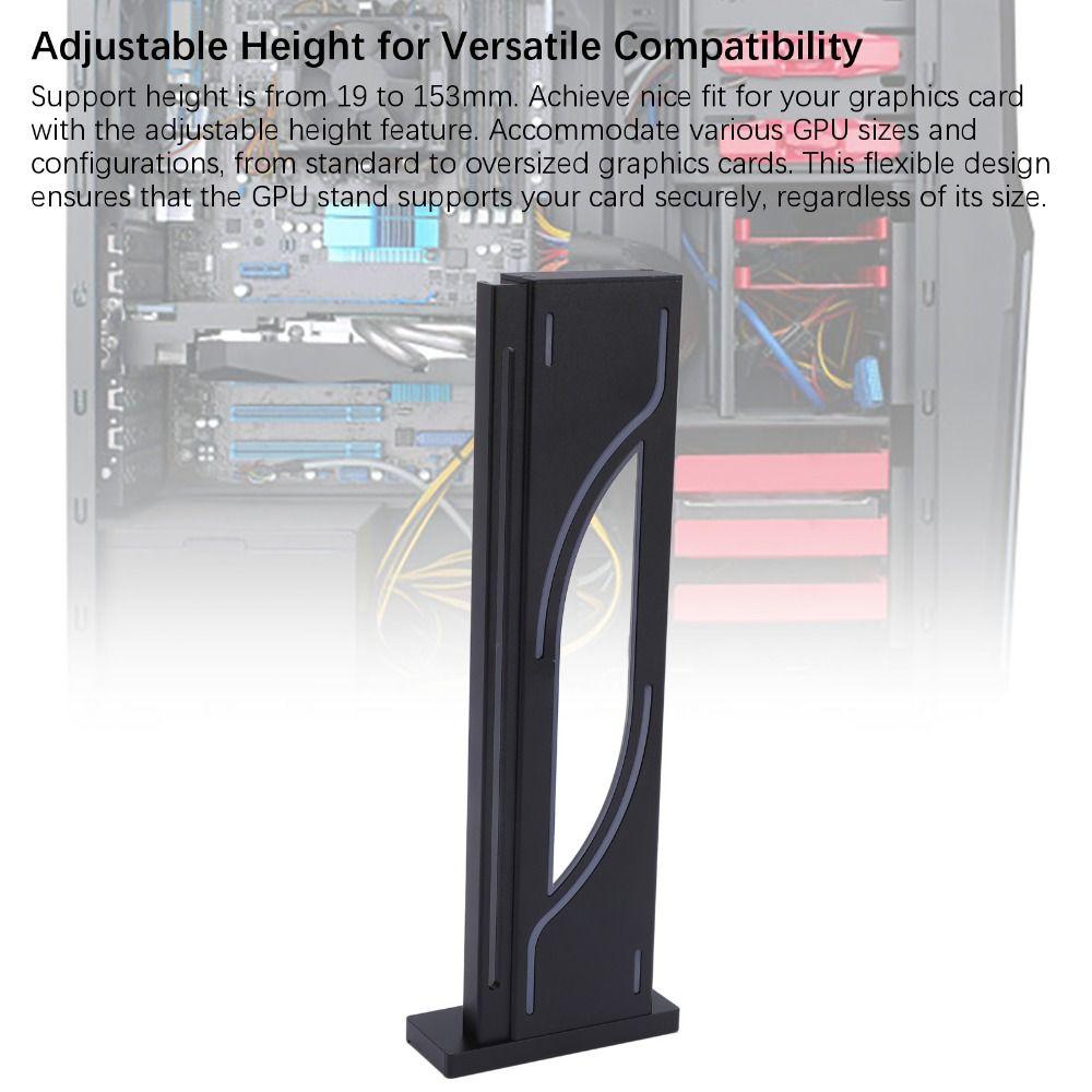 Universal 3PIN 5V GPU Stand Height Adjustable RGB Anti Sag Bracket Vertical Graphics Card Stand Workstation