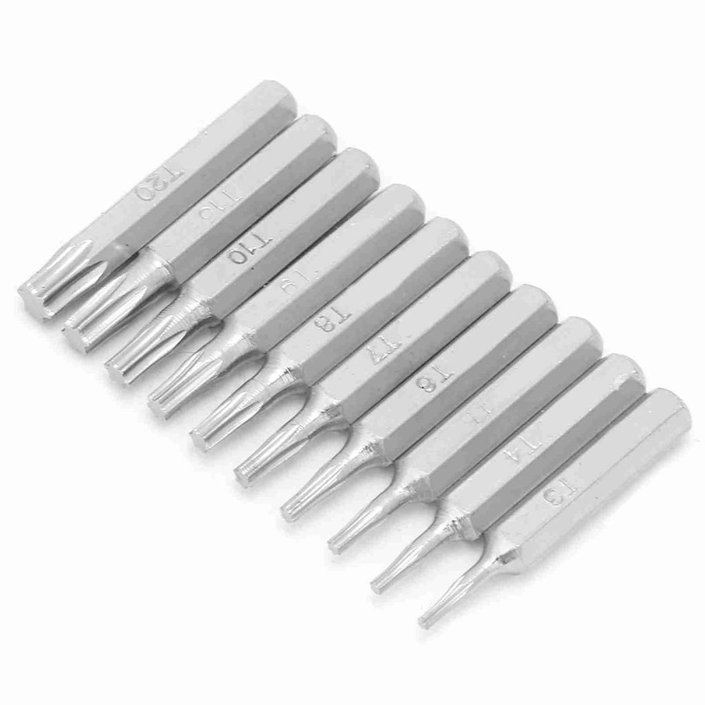 10PCS 4mm Shank Star Screwdriver Bits Set Repair Tools T3 T4 T5 T6 T7 T8 T9 T10 T15 T20
