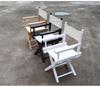 Children's Solid Wood Director Chair with Folding Backrest - Log Color Game Seat.