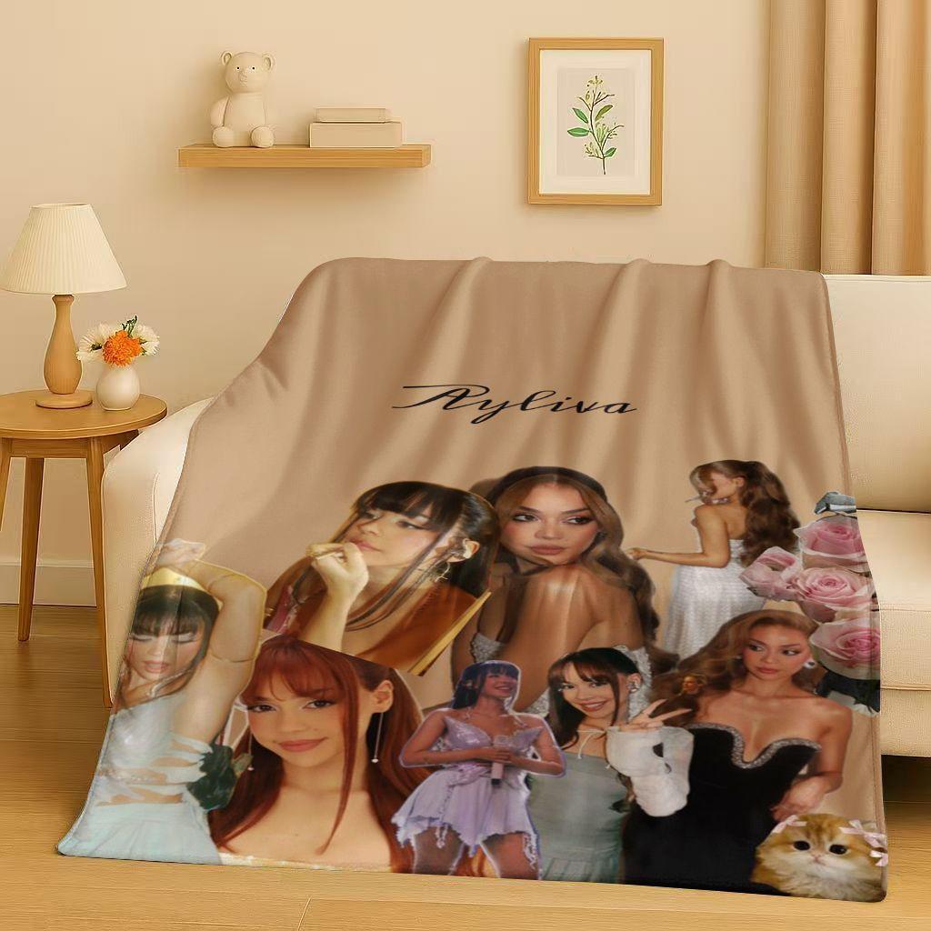 Fashion Pop Singer Ayliva Lieb Flannel Blanket,Ultra Soft Warm Plush Throw for Home Bedroom Bed Sofa Cover Kids Picnic Gift
