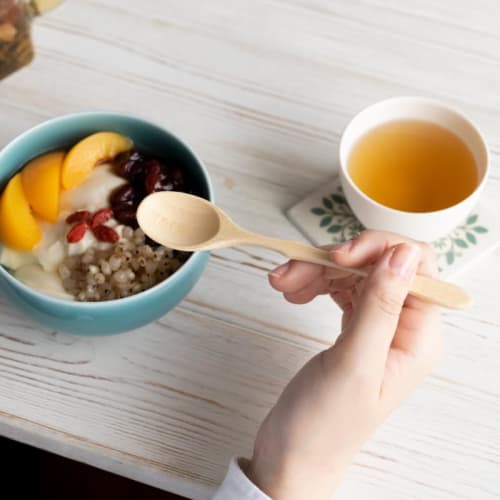 RIVERET Cutlery Spoon, Medium, 20cm, Bamboo, Dishwasher Safe (Brown)