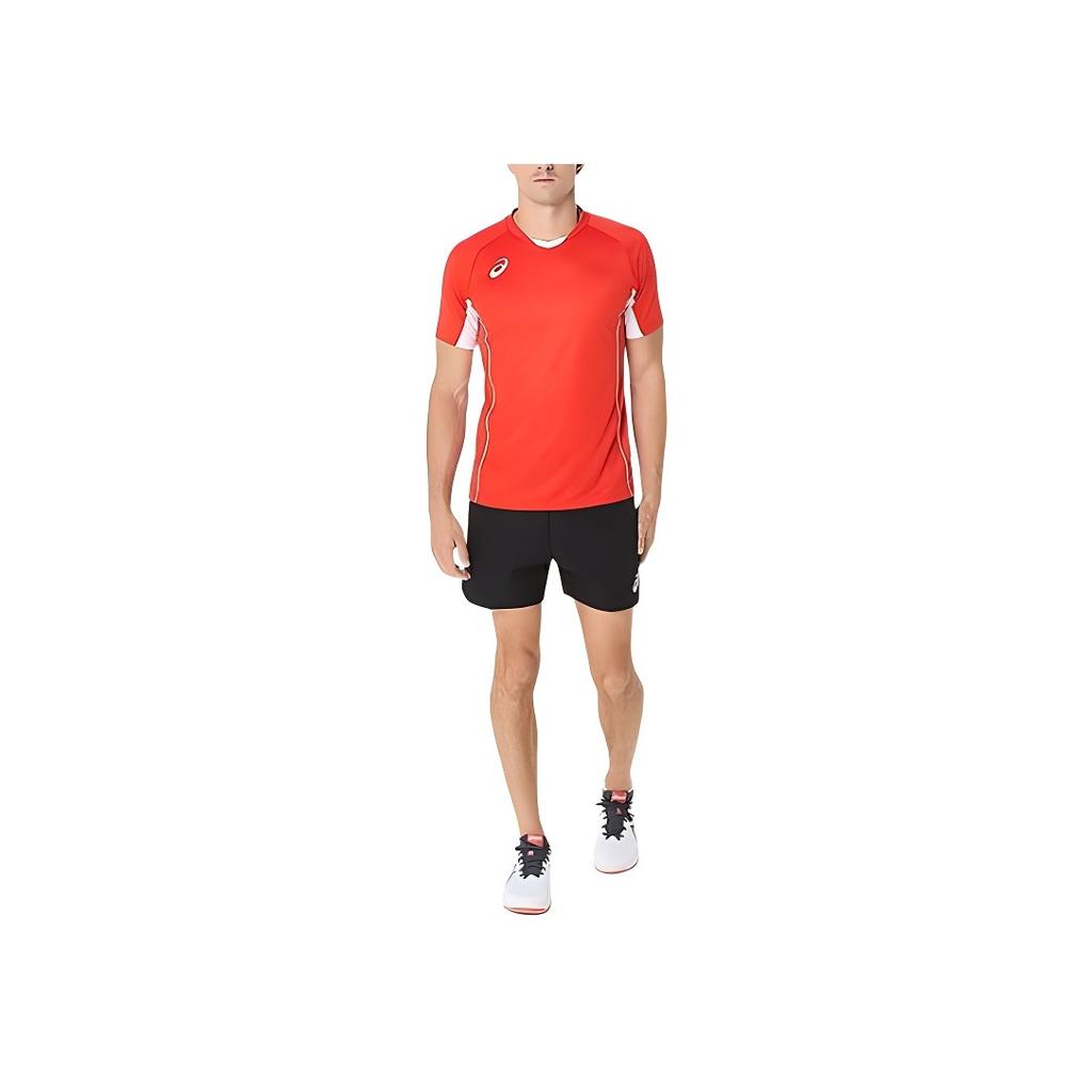 Asics Logo Raglan Short Sleeve T-Shirt Men Tops Red 2053A218-600