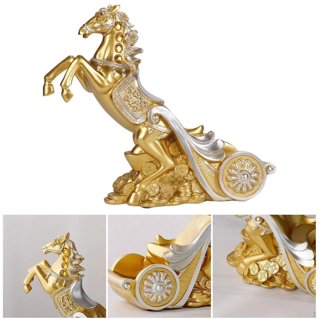 Wine Bottle Holder Tabletop Rack Horse Statue Resin Elegant Decorative Display Stand