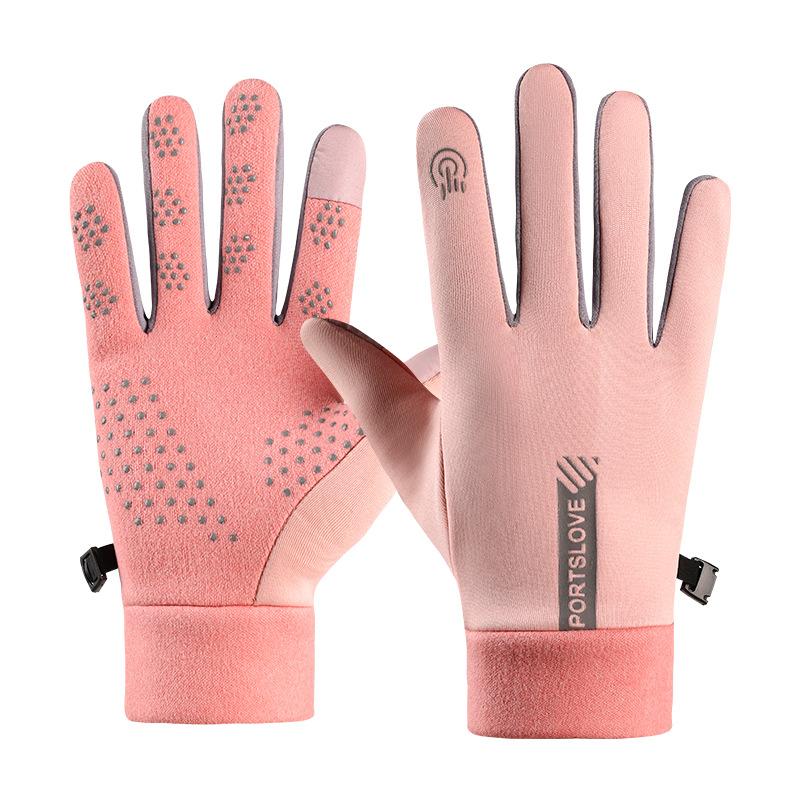 Cycling Gloves Windproof  Waterproof Fleece  Warm  Touch Screen  Autumn and Winter Outdoor Sports  Driving  Electric Bikes  Cycling