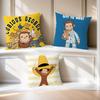 Kawaii Cute Cartoon C-Curious G-Georges Monkey Comfortable Soft Pillow Case for Sofa Living Room Home Decor Protective Covers