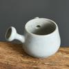 35ml Retro Coarse Pottery Mini Side Handle Pot Chinese Fingertip Teapot Handmade Tea Brewing Small Kettle Kung Fu Tea Teaware