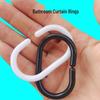 C-Shaped Round Plastic Openable Ring for Shower Curtains and Roman Rods