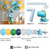 39Pcs Set Cartoon Cute Dinosaur Foil Balloons Macaron Colored Latex Ball 1-9 Year Girls Kids Dinosaur Themed Birthday Party Deco