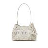 Daks Ivory Leather Flower Punching Shoulder Bag   Dcba6e587iv