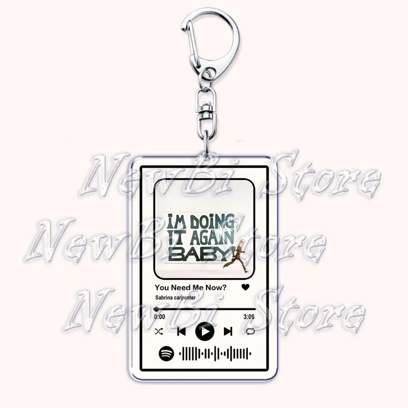 

Hot Sabrina Carpenter Songs Keychain for Women Accessories Nonsense Please Espresso Playlist Pendant Keying Jewelry Fans Gifts