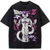 Vintage Washed Dragon Ball T Shirt with Goku and Gohan Anime Print Streetwear Casual Daily Wear Yk Retro  Summer new