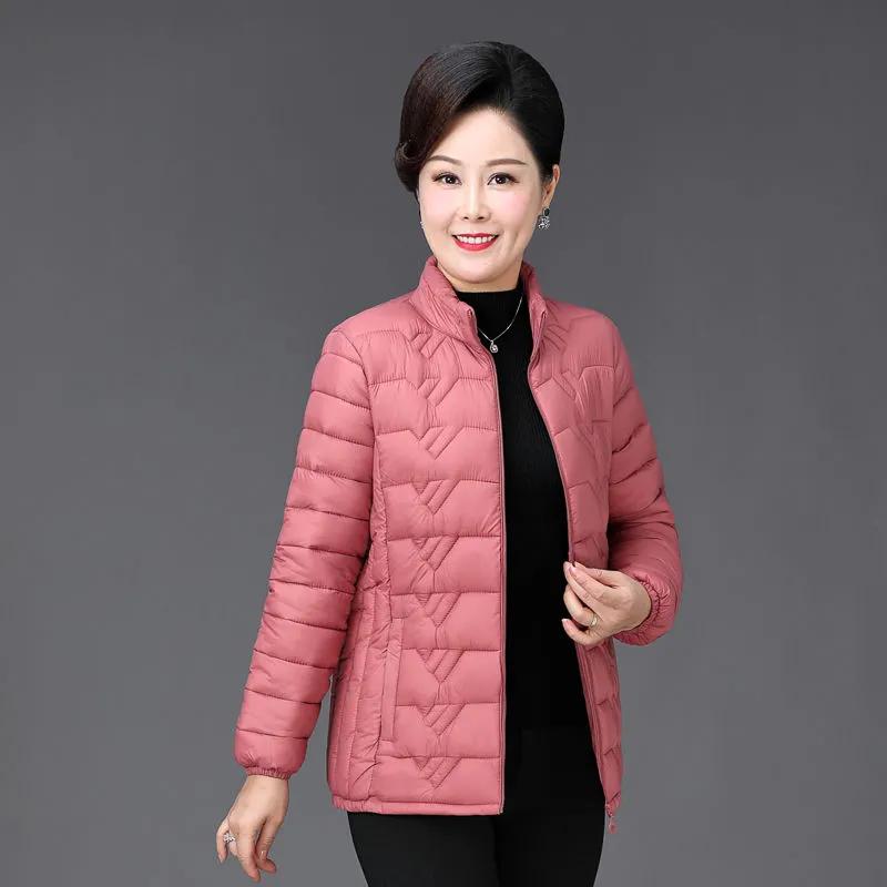 Women's Autumn and Winter Plus Size Solid Color Comfortable Cotton Jacket Waist Thin Casual Jacket