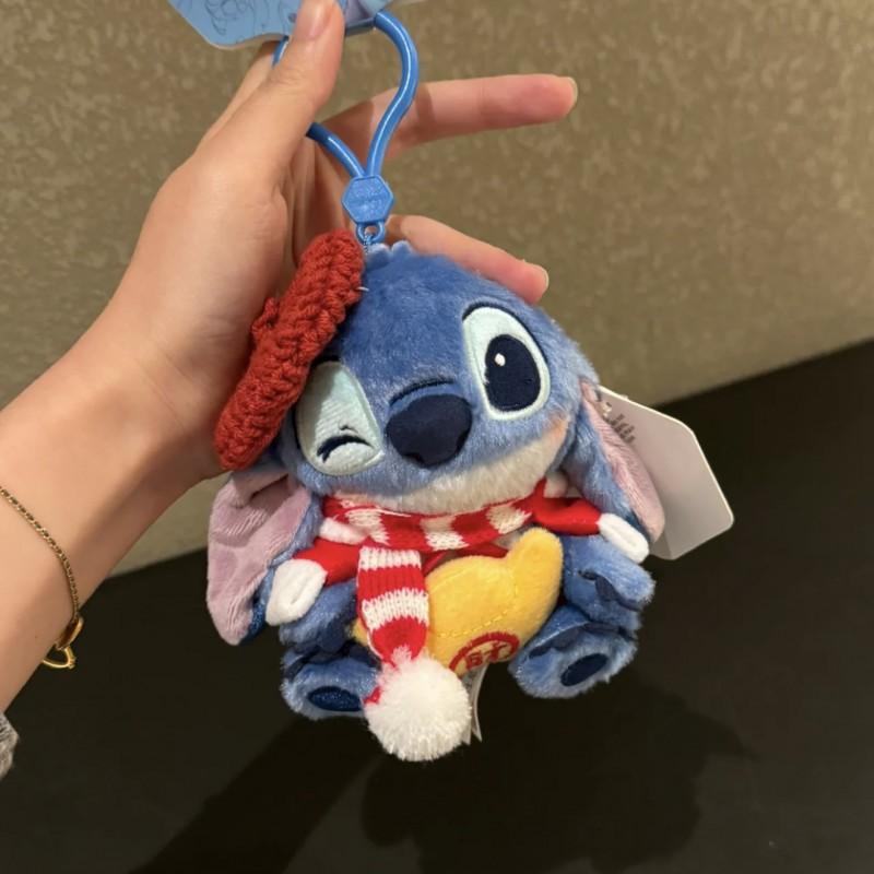 Stitch Plush Keychain Cartoon Character Pendant Cute Chef Doll Bag Charm Gift Kids