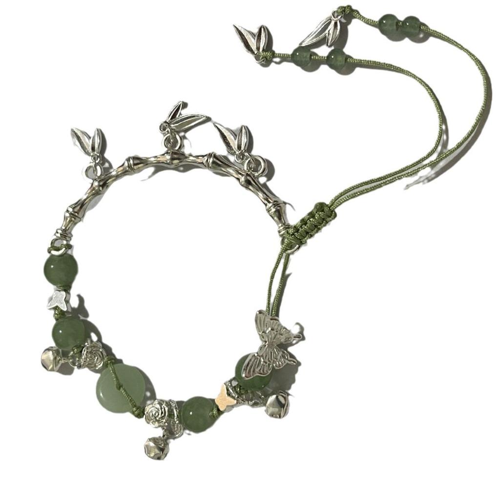 Elegancka bransoletka z bambusowych koralików w stylu Mori dla kobiet - Wysokiej klasy starożytny design, Idealny prezent urodzinowy