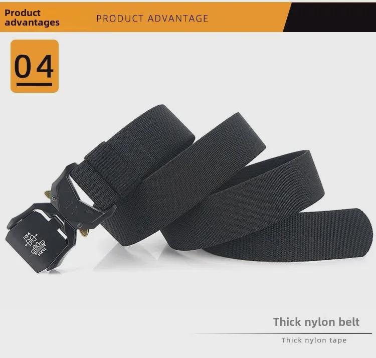 Men's Tactical Quick Release Aluminum Alloy Belt for Outdoor Sports & Military Enthusiasts