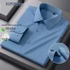 Men's Silk Blend Long-Sleeve Business Shirt
