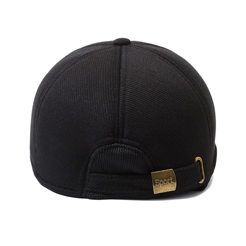 Φθινοπωρινό χειμερινό ανδρικό βελούδινο καπέλο μπέιζμπολ Μεσήλικας Καπάκι για ηλικιωμένους εξωτερικούς χώρους Χοντρό ζεστό βαμβακερό καπάκι προστασίας αυτιών