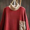 Sweater for Women Autumn Winter Turtleneck Pullover Warm Knitted Stretchy Long Sleeve Oversize Jumper Tops