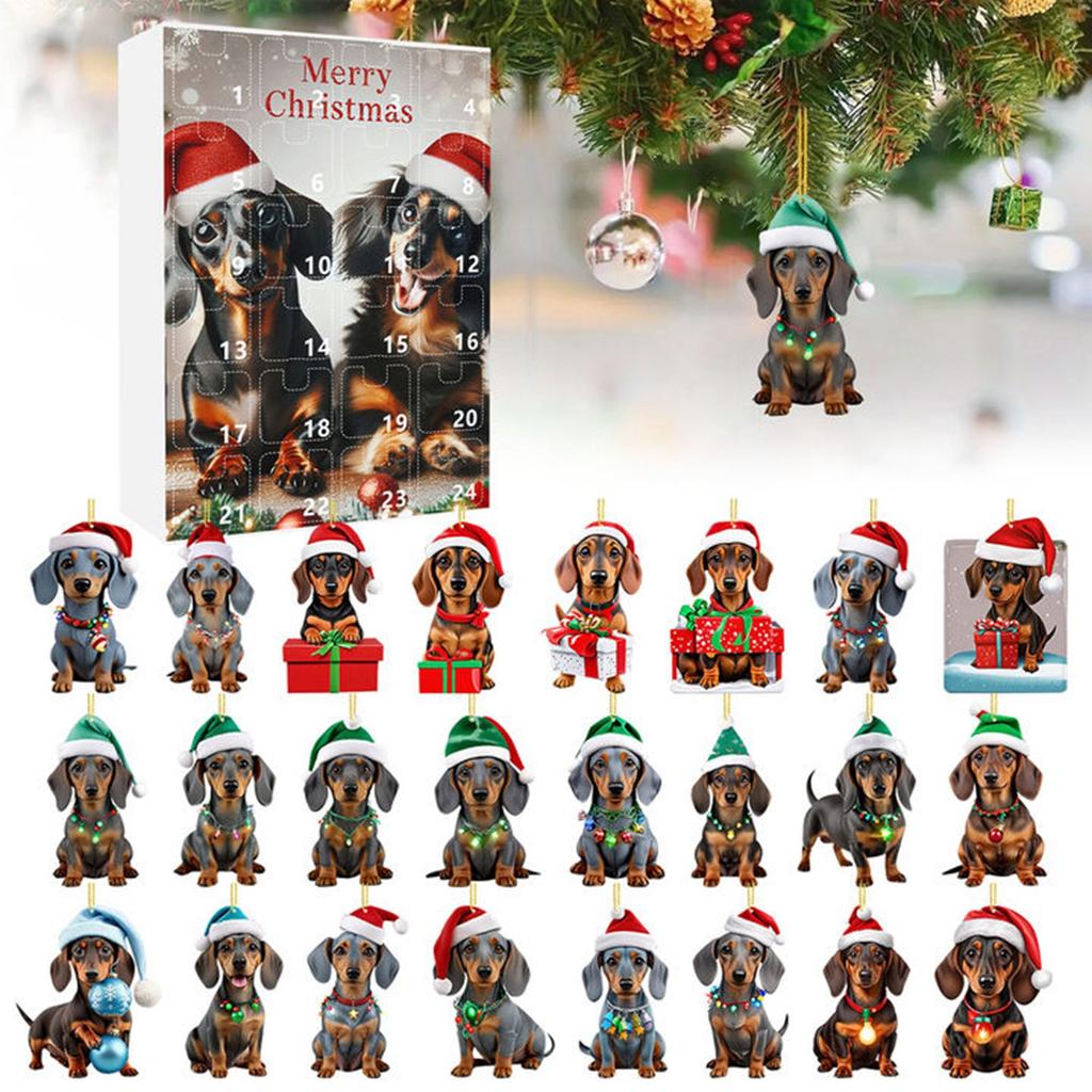 Christmas Advent Calendar 2024 Contains 24 Christmas Acrylic Decoration Arrival Calendar Christmas Countdown With Surprise Pedants