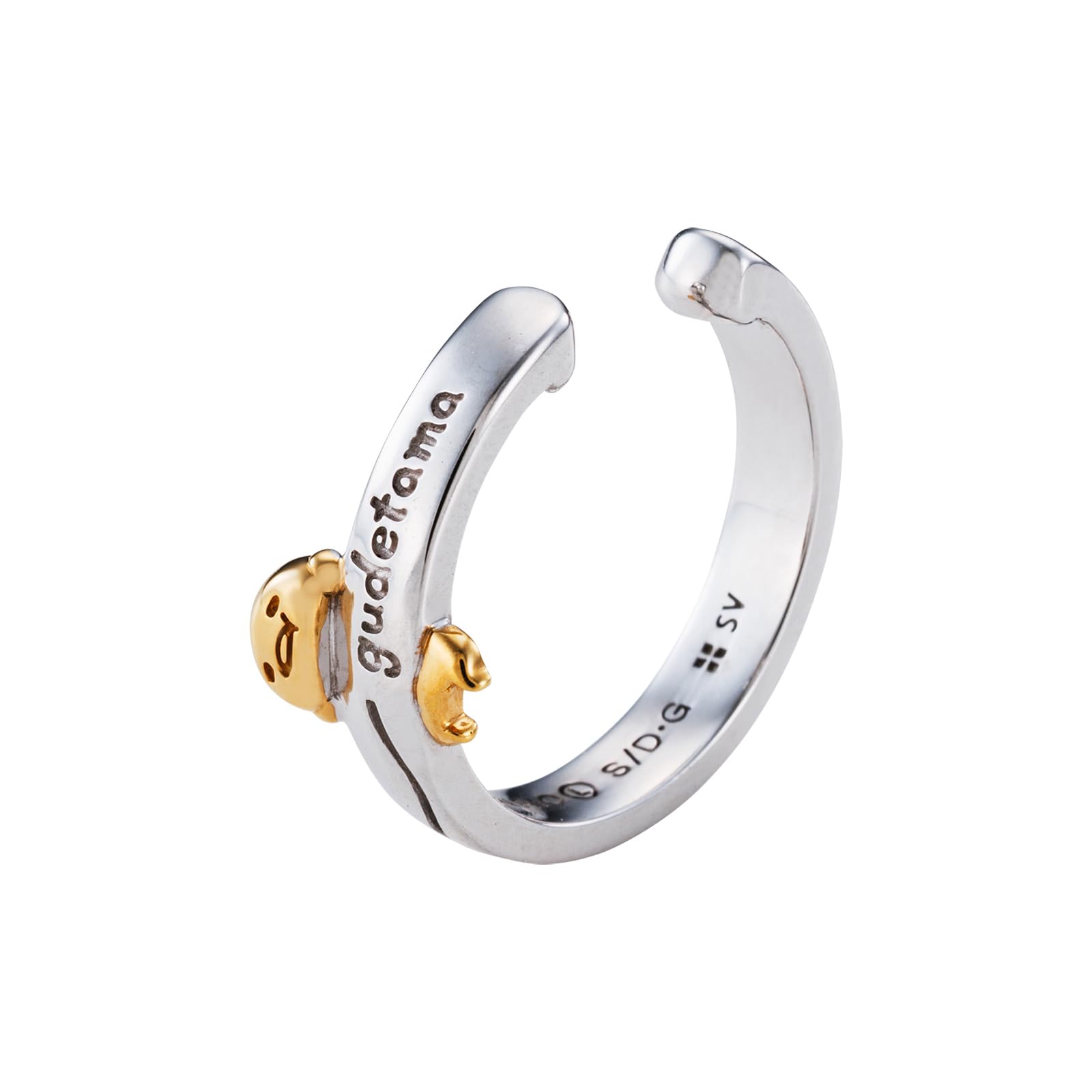 

Gudetama 10th Anniversary Ear Cuff Silver 925 Yellow Coating Sanrio Characters [White Clover] SAGU10-E001YG