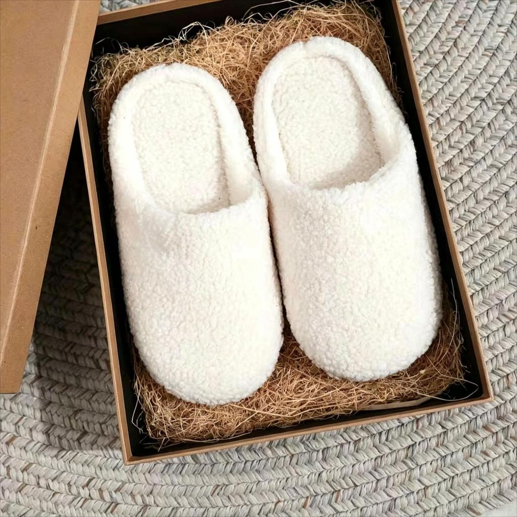 Pantofole in Cotone Taglie Forti per Donna e Uomo, Scarpe in Cotone Spesse e Leggere Antiscivolo, Pantofole Calde da Camera