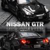 1/32 Scale Nissan GTR Diecast Car Model Toy, Pull Back Toy Vehicle with Sound and Light for Kids Toddler Boys Girls Gift Collection