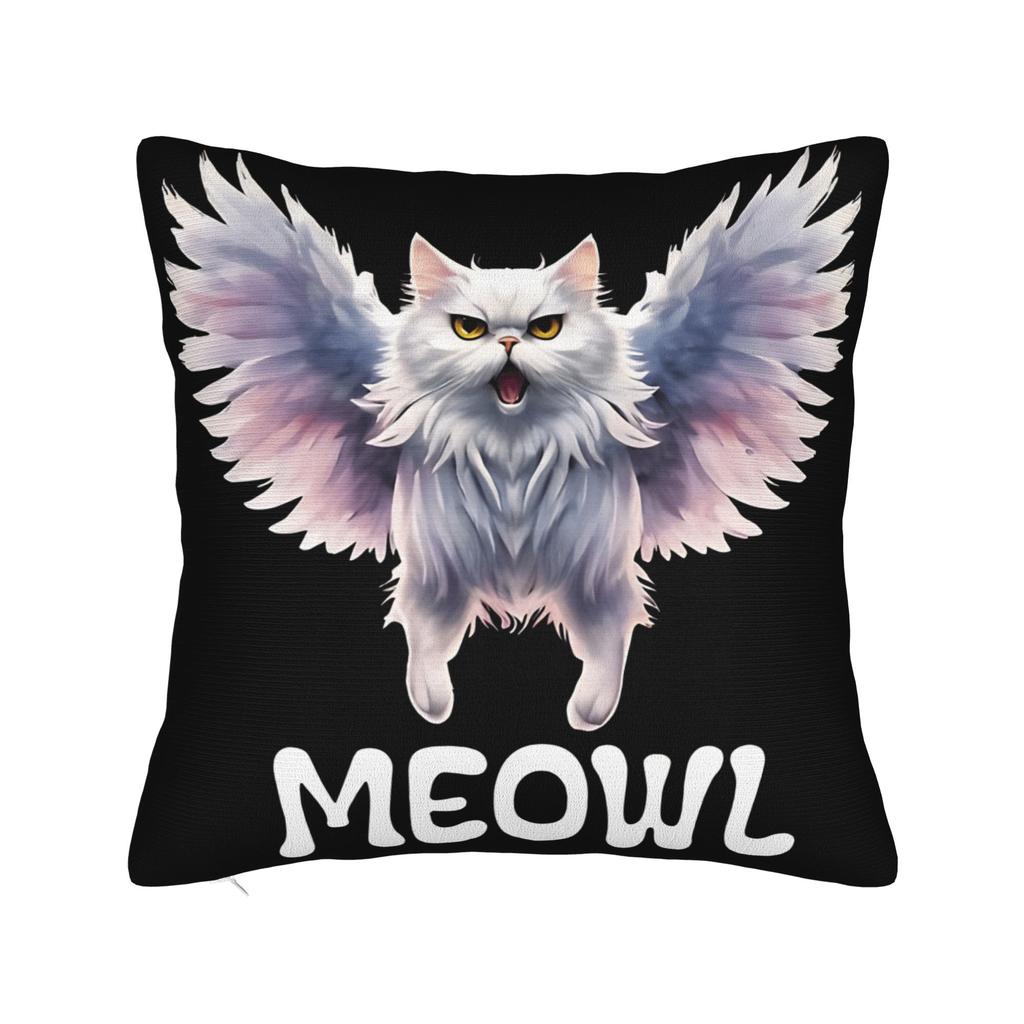 Kissenbezug Meowl Lustige Süße Katze Eule Vintage Kissenbezug Für Wohnzimmer Stuhl Kissenbezüge