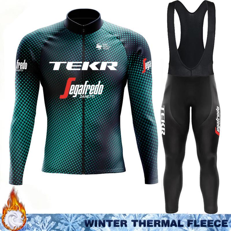 TEKR Man Cycling Maillot Winter Thermal Fleece Clothing Bicycle Clothes Jersey Men 2026 Bib Road Jackets Set Sportswear Cycle