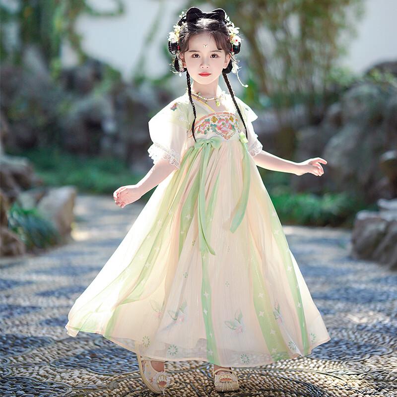 Girls' Hanfu Summer Embroidered Dress