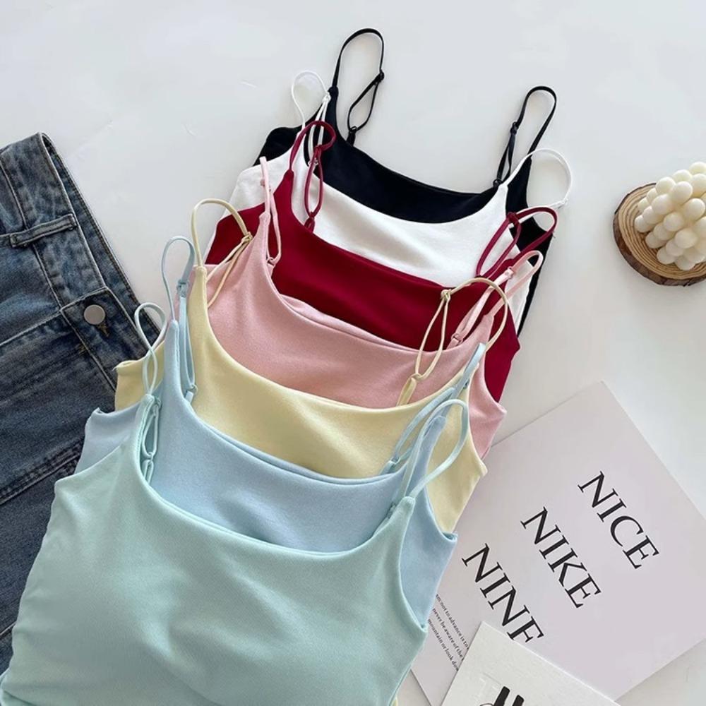 Nádržka s hrudní vložkou Halter Crop Topy Dámské Letní Tílka Bez zad Módní Trubkový Dámský Bez rukávů Zkrácená Vesta