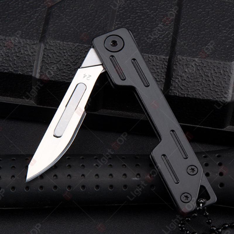 Stainless Steel Folding Pocket Knife Multifunctional Fruit Knife Quick Open Scalpel Knife Utility Knife Kitchen Knife Supplies