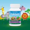 NaturesPlus, Animal Parade, Kautabletten für Kinder, Kalziumpräparat, Vanilleeisgeschmack, zuckerfrei, 90 Tabletten in Tierform