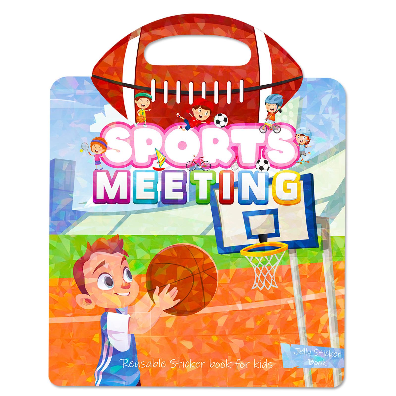 

Детский развлекательный спортивный праздник, развитие концентрации, тихая книга, многократно наклеиваемая с помощью желеобразных наклеек, устойчивых к фруктам