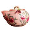 Fanru Pastel Nine Peach Hand Grab Pot Ceramic Teapot To Make Tea Household Kung Fu Tea Set Filter Single Pot Not Hot Gift Box