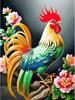 2024 New 5DDiy Diamond Embroidery Bird Eagle Chicken Animal Full Round Square Diamond Colored Mosaic Wall Home Decoration