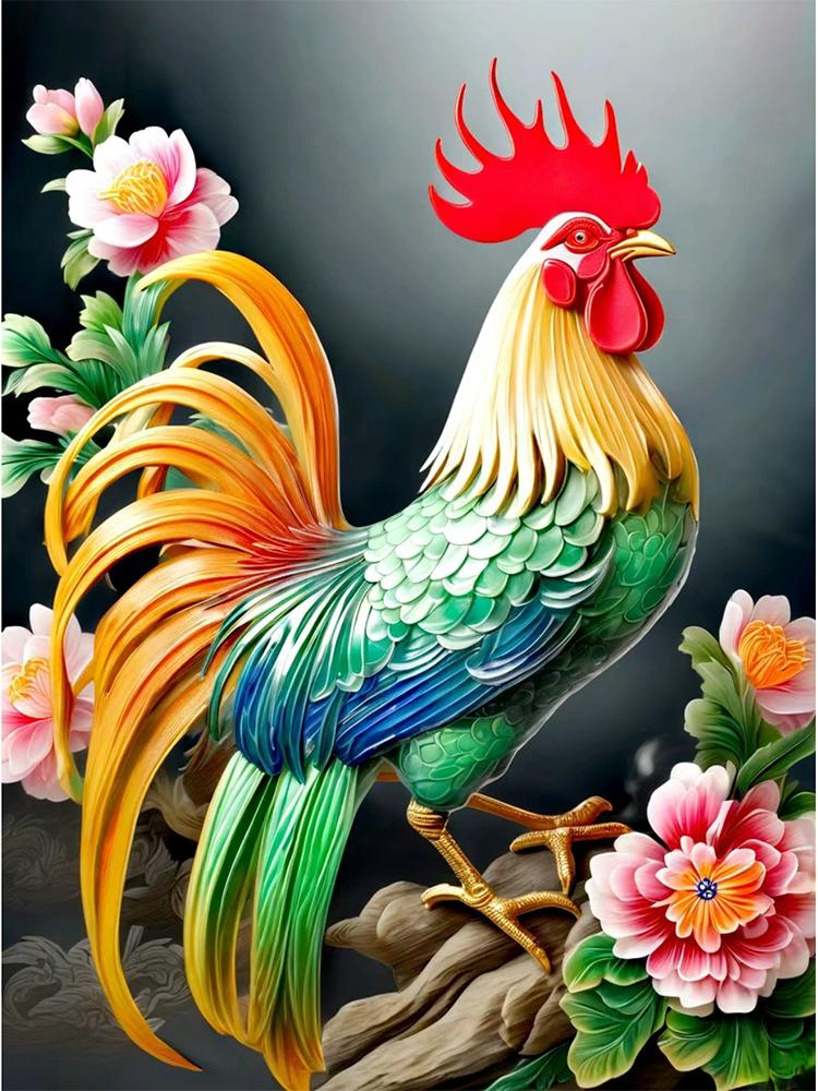 2024 New 5DDiy Diamond Embroidery Bird Eagle Chicken Animal Full Round Square Diamond Colored Mosaic Wall Home Decoration