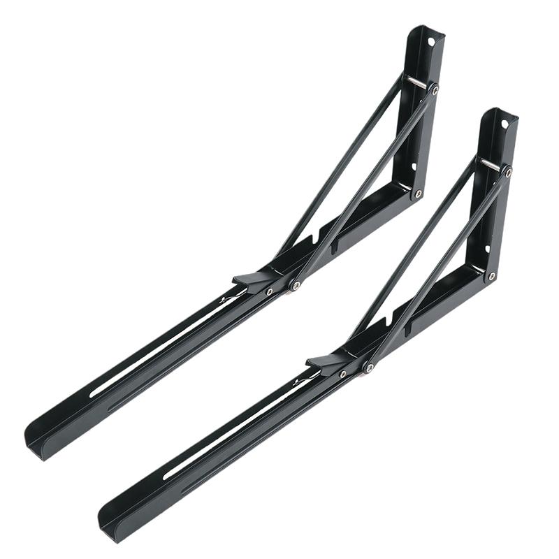 High-Strength Triangle Folding Shelf Bracket made of Cold Rolled Steel, Suitable for Wall and Table Mount, 1/2pcs