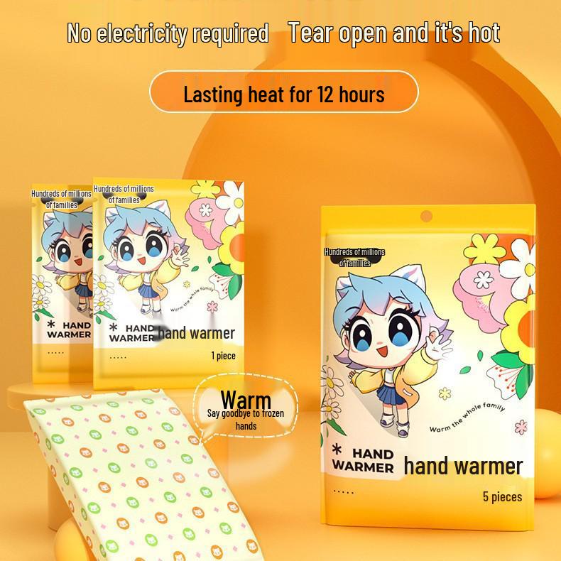 Mini Portable Self-Heating Hand Warmer Patch - Disposable Egg-Shaped Heat Pack for Winter