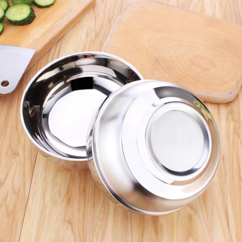 Yuzun 13cm Stainless Steel Double-Layer Soup Bowls (Set of 10)