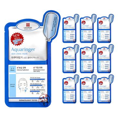 Leaders Aqua Ringer Skin Clinic Mask, 1 Pack, 10 Sheets