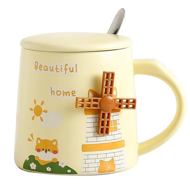 Creative 3-dimensional Windmill Mug Personalized Gifts Thermal Cups for Coffee Cup Cute Mugs Free Shipping Unusual Tea Cup Go