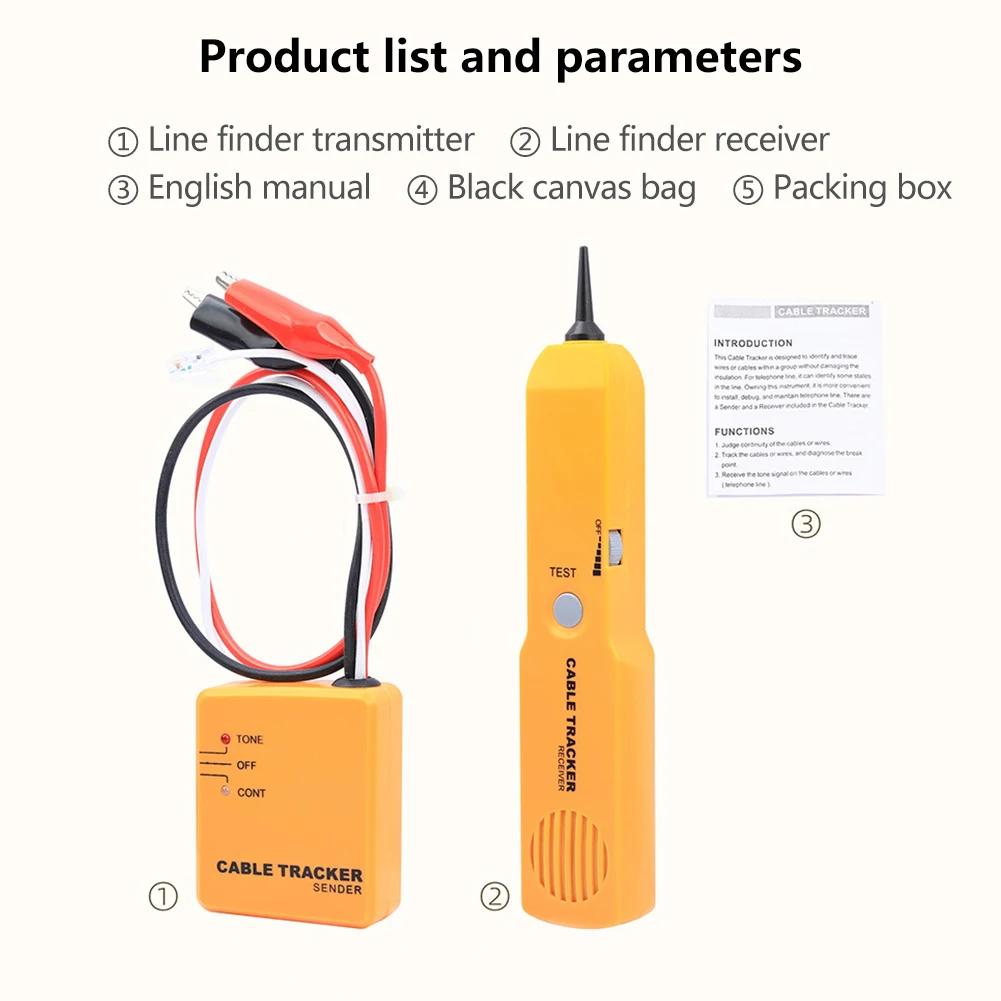 

200EP Tone Generator Kit High Accuracy Cable Toner Detector Finder Tester with Inductive Amplifier Cable and Wire Repair Testing
