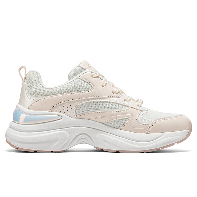 Skechers Street Comfortable Versatile Fashion Retro Low-Top Casual Shoes Women sneaker White Pink 177564-WHT