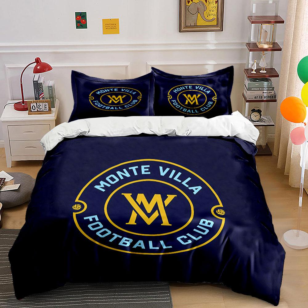 Monte Villa Football Bedding Set Bedding Duvet Cover Set Duvet Cover Pillowcases  (1 * Duvet Cover 2 * Pillowcases, without duvet insert) 135x200cm