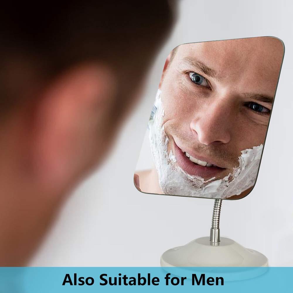 Oglindă de machiaj cu gât de gâscă, reglabilă, flexibilă, cu rotație de 360° Oglindă portabilă de birou pliabilă cu suport pentru duș Produse cosmetice pentru bărbierit