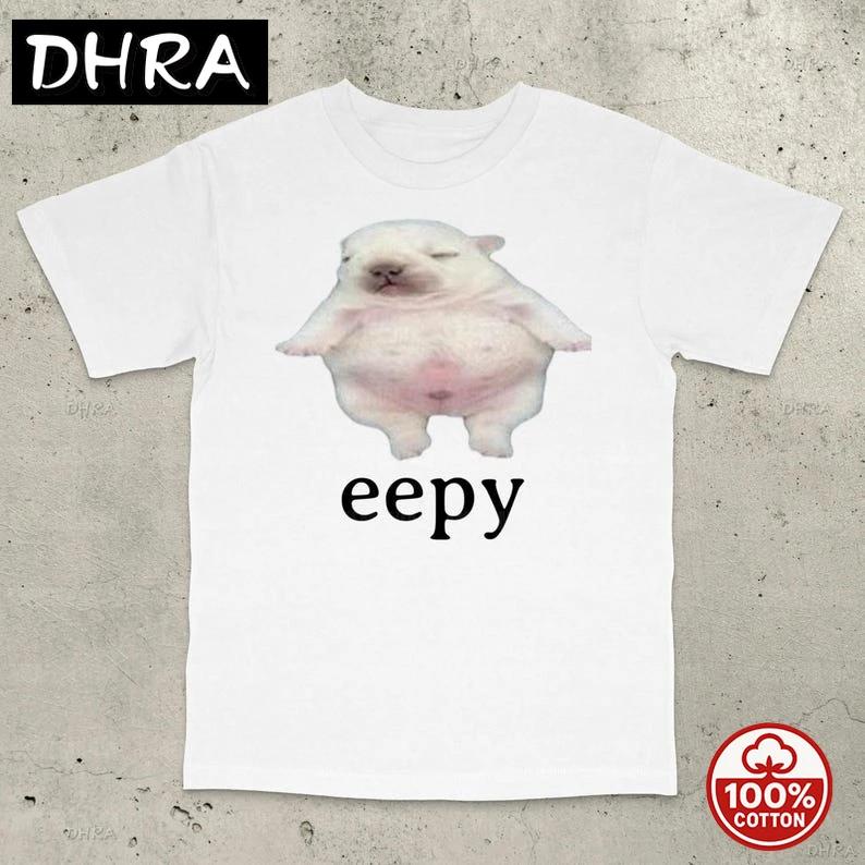 Eepy Dog Silly Sleepy Dog Unhinged Sarcastic Humor Meme TShirt Style Homme Gift for Boyfriend Short Sleeve Tee Comfy Classic S