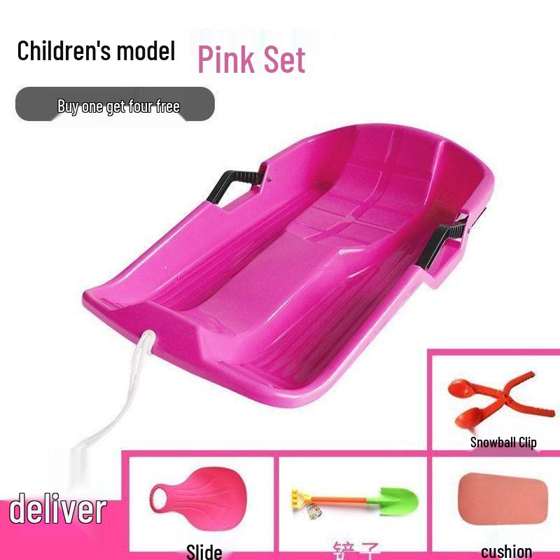 Durable Snowboard for Adults & Kids - Multi-Use Sled, Skateboard, and Sandboard with Cushion and Brake
