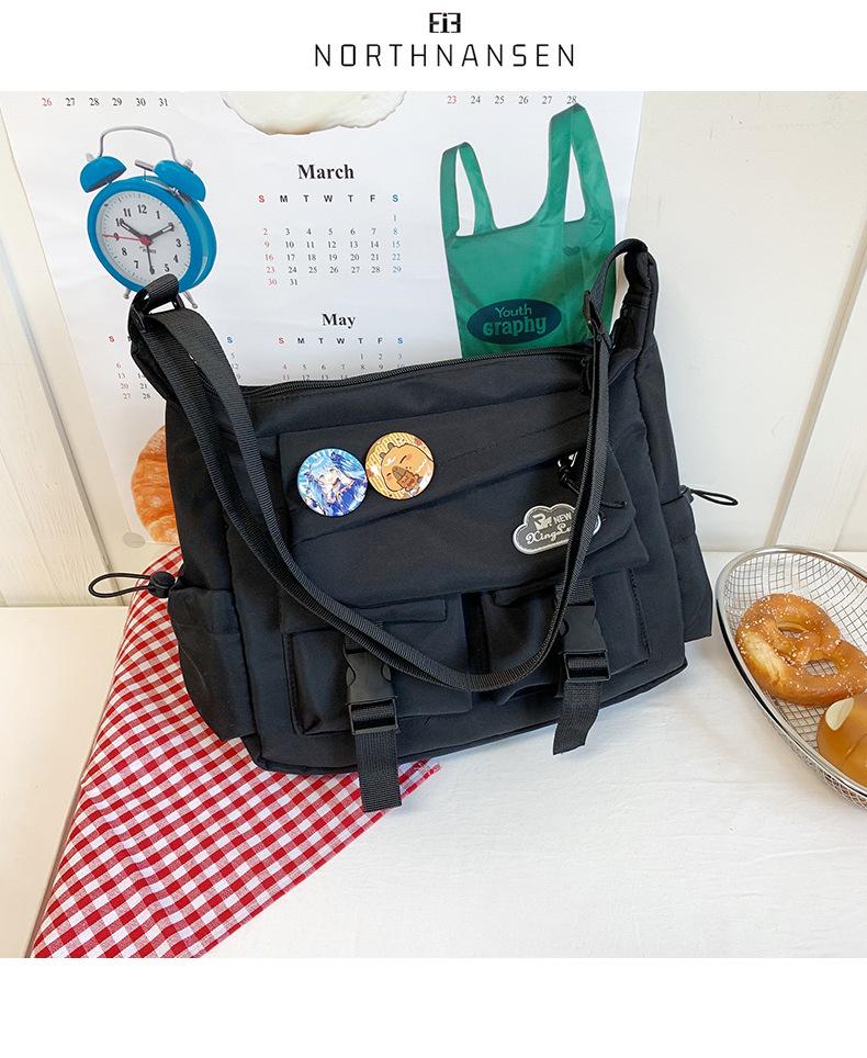 2025 New Student Girl Japanese Cute Large-capacity Bag Casual Versatile Portable Messenger Bag