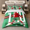 Custom Bedding Set Cristiano Ronaldo Pattern, Print Name Text 1 Duvet Cover Plus 2 Pillowcases Home Textile