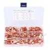 140pcs Open Barrel Wire Crimp Terminal 9‑Type Copper Ring Lugs Connector Universal for Cars